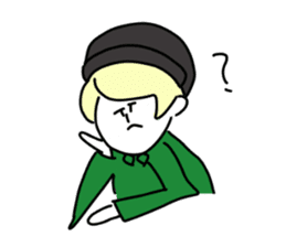 Blonde knit girls sticker #15590700