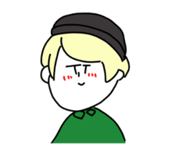 Blonde knit girls sticker #15590701