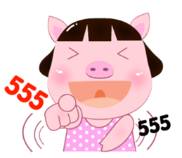 PookPik Pig Girl (english) sticker #15591891
