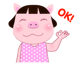 PookPik Pig Girl (english) sticker #15591893
