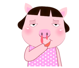 PookPik Pig Girl (english) sticker #15591894