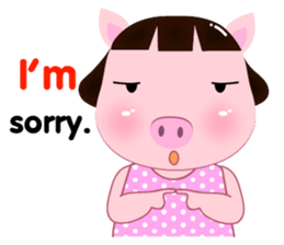 PookPik Pig Girl (english) sticker #15591895