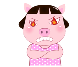 PookPik Pig Girl (english) sticker #15591896