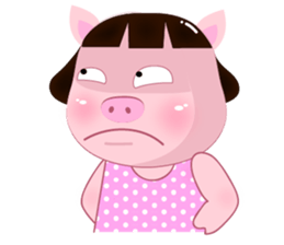 PookPik Pig Girl (english) sticker #15591897
