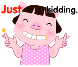 PookPik Pig Girl (english) sticker #15591898