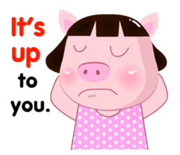 PookPik Pig Girl (english) sticker #15591900