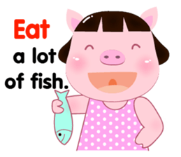 PookPik Pig Girl (english) sticker #15591901