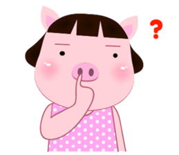 PookPik Pig Girl (english) sticker #15591902