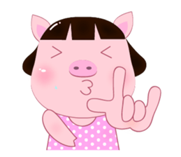 PookPik Pig Girl (english) sticker #15591904