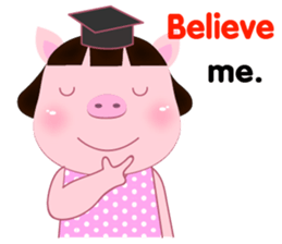 PookPik Pig Girl (english) sticker #15591905