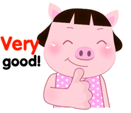 PookPik Pig Girl (english) sticker #15591906