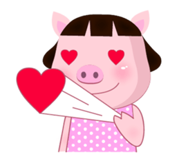 PookPik Pig Girl (english) sticker #15591909