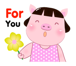 PookPik Pig Girl (english) sticker #15591910