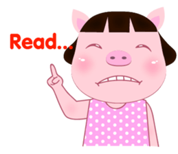 PookPik Pig Girl (english) sticker #15591911