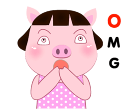 PookPik Pig Girl (english) sticker #15591913