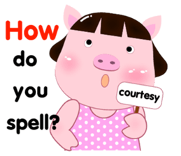 PookPik Pig Girl (english) sticker #15591914