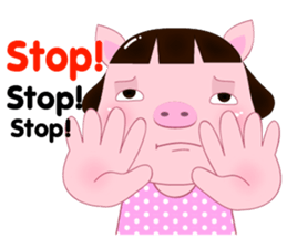PookPik Pig Girl (english) sticker #15591917