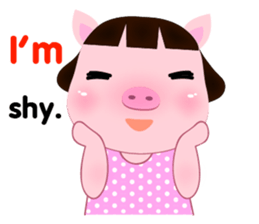 PookPik Pig Girl (english) sticker #15591919