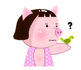 PookPik Pig Girl (english) sticker #15591920