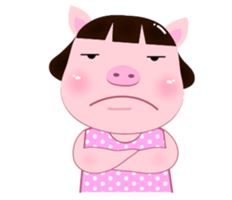 PookPik Pig Girl (english) sticker #15591921