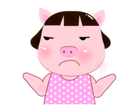 PookPik Pig Girl (english) sticker #15591922