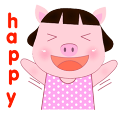 PookPik Pig Girl (english) sticker #15591923