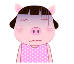 PookPik Pig Girl (english) sticker #15591924