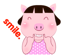 PookPik Pig Girl (english) sticker #15591925