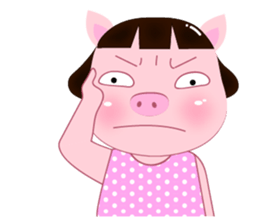 PookPik Pig Girl (english) sticker #15591926