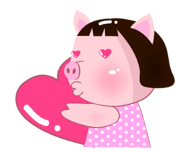 PookPik Pig Girl (english) sticker #15591927