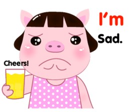 PookPik Pig Girl (english) sticker #15591928