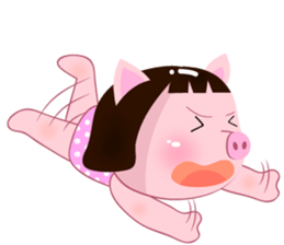 PookPik Pig Girl (english) sticker #15591929