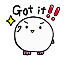 Baby owl (English) sticker #15592667