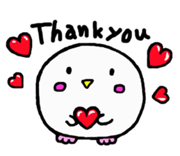 Baby owl (English) sticker #15592670