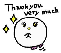 Baby owl (English) sticker #15592671