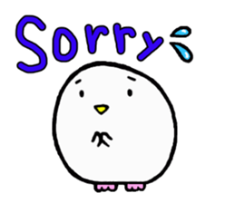 Baby owl (English) sticker #15592672