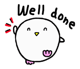 Baby owl (English) sticker #15592674