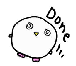 Baby owl (English) sticker #15592689