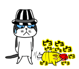 Cat with a hat 4 sticker #15592806
