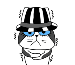 Cat with a hat 4 sticker #15592810