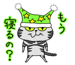 Cat with a hat 4 sticker #15592819