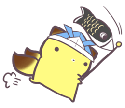 Daily life of the fox of spring sticker #15593714