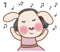 Ballet rabbit sticker #15594839