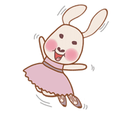 Ballet rabbit sticker #15594856