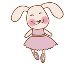 Ballet rabbit sticker #15594858
