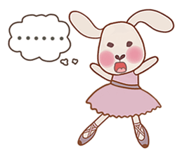 Ballet rabbit sticker #15594859