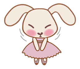 Ballet rabbit sticker #15594860