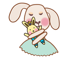 Ballet rabbit sticker #15594864