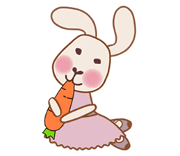 Ballet rabbit sticker #15594865