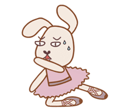 Ballet rabbit sticker #15594870